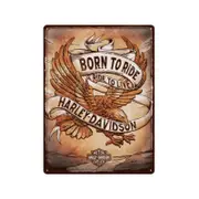 Nostalgic-Art Large Sign Harley Born To Ride Eagle