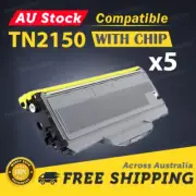 5x TN2150 Toner for Brother HL2142,HL2150,HL-2150N,HL-2170,MFC7840W,MFC7840