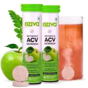 OZiva Apple Cider Vinegar Moringa (Green Apple) To Control Cravings, No Maltodex
