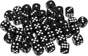 Kisangel 50pcs Acrylic Dice Sided Prop Dice for Tabletop Games Compact and for Board Games and Party Activities Accurate Results and Stylish Design