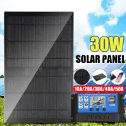 30W Solar Panel 12V 300 Watt Mono Caravan Camping Home Power Charging Battery