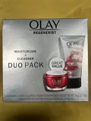 1 New Olay Regenerist Moisturizer + Cleanser Duo Pack