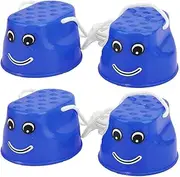 Feet Walking Toy Bucket Stilts Kid Stilt Walking Cup Children Stepper Toy Walking Stilts Plastic Balancing Stilts for Children Kids(Blue)