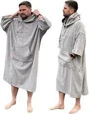 Stravaig Adult Towel Poncho: Easy Change Towel Robe for Swimming, Surfing, Wild Swimming, Beach(SM)