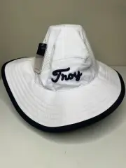 NWT Troy Trojans Golf Bucket Hat Men’s L/XL White Ahead Adjustable Lightweight