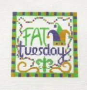 Danji /CH Designs Mardi Gras Fat Tuesday Handpainted Needlepoint Canvas 1201