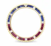 Mens Sapphires, Rubies, Diamond Bezel For Rolex 40MM Submariner, GMT Master 2