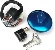 Ignition Switch for Suzuki GN125 GN 125 125cc Spare Parts 6 Wire Motorcycle Ignition Switch Fuel Gas Cap Seat Lock Key Kit Motorcycle Ignition Switch Lock