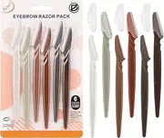 D Dermaplane Razor for Women Face - 6PCS Face Razors for Women - Eyebrow Razor with Precision Cover - Face Shaver for Men - Facial Hair Removal for Men - Neutral