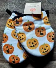 Martha Stewart Halloween Mini Oven Mitts Jack-o-Lanterns Set Of 2