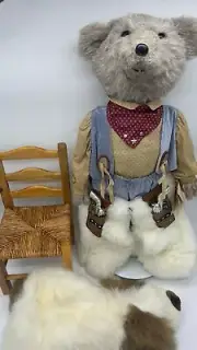 Tilly Collectible 222/300 LIMITED EDITION Wild Bill Hiccup Plush Bear with Dog