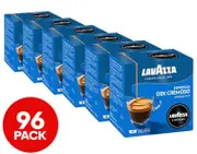 6 x 16pk Lavazza A Modo Mio Coffee Capsules Dek Cremoso (Decaffeinated)