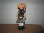 Byers Choice 2009 Colonial Girl carrying Nest with Eggs New