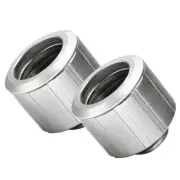Bitspower Artemis Advanced Multi-Link Fitting For OD 16MM, Sandblast Silver, 2pk