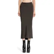 [RICK OWENS] Porterville Calf Bias Skirt in Cocoon Crêpe Grey