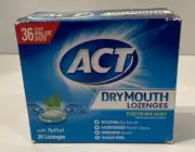 ACT Dry Mouth Lozenges With Xylitol Soothing Mint 36 Count
