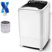 Portable Washing Machine 7kg with Spin Dryer 2-in-1 Compact Mini Washer for Camping, Caravan, Dorms, Apartments Energy Saving, Quiet Operation, Lightweight Design - Perfect for Baby Clothes, Underwe