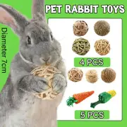 Durable Pet Chew Ball Toy Set Teeth Cleaning Toys for Dogs & Cats 4/5 PCS AU