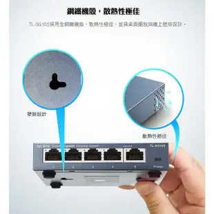 TP-Link TL-SG105 5埠10/100/1000Mbps 網路交換器 Gigabit 交換器