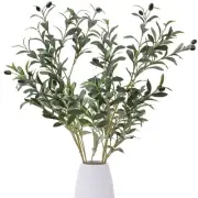 39 Inch Artificial Olive Branch Greenery Stems Fake Plants with 222 Leaves fo...