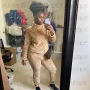 Fleece Fluffy High Neck Sweater Shirt and Cropped Pants Set