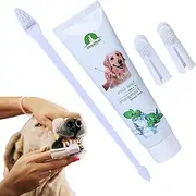 Puppy Tooth Brushing Kit - Healthy Cat Toothpaste Double-Headed Pet Finger Toothbrush | Pet Tooth Care Product, Safe Tooth Care Accessory For Home Users, Business Users
