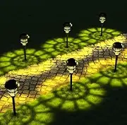 Solar Lights Outdoor Waterproof for Yard, 6 Pack Solar Pathway Lights Outdoor Lawn Lights Solar Powered Outdoor Lights LED Landscape Lighting Solar Garden Lights for Patio, Outside, Driveway, Walkway