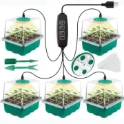 1 Pack Seedling Tray with Grow Light Plant Seed Starter Trays Greenhouse Kit New