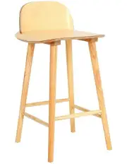 [La Bella] Wooden Kitchen Dining Bar Stool 65cm in Brown