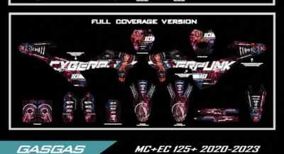 Graphic Kit Vinyl Wrap Decals Sticker motocross GASGAS MC 2024+ MX CYBORG
