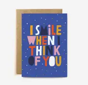 I Smile When I Think of You (large card)
