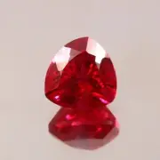 AAA 12x12 MM Flawless Blood Red Mozambique Ruby Trillion Unheated Gemstone Cut