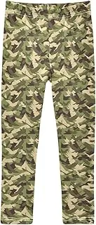 [Joisal] Classic Camouflage Brown Girls' Leggings, Soft for Yoga Pants Kids, 4-10T