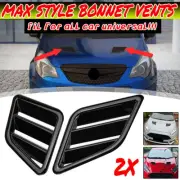 2pcs Universal Gloss Black Durable WearResistant Engine Hood Vent Bonnet Hood