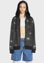 [Poster Grl] Street Stunner Rhinestone Hoodie