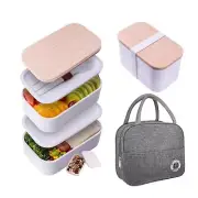 Bento Box Adult Lunch Box with lunch bag, Japanese Lunch Box Containers for A...