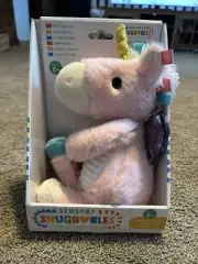 Pink Plush Unicorn Infant Baby Toddler Sensory Snuggables Stuffed Animal Toy