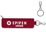 1 Pack EpiPen Carry Case,Red Epipen Holder Bag with Carabiner-for 1 EpiPen As...