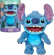 Disney Real FX Chatty Stitch Puppetronic, Lilo & Stitch Plush Toy, Interactive Plush Toy with Puppet Barrel, 100+ Mobile, from 6 Years, Famous (RE001000)