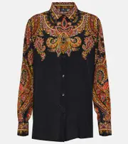 [Etro] Etro Floral silk blouse AU 16 black