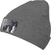 [BTCOWZRV] White Tree and Snowmen Print Beanie Hat Winter Casual Knitted Hat Soft Warm Skull Cap for Women Men Gifts Travel