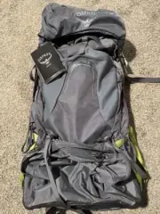 Osprey Atmos AG 65 Size Large L (20-23in) Backpacking Pack Camping Abyss Grey