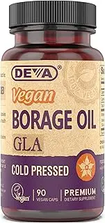 Deva Vegan Premium Borage Oil GLA 90 Vegan Caps