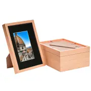 Nicola Spring 3D Shadow Box Frames with A5 Mount - A4 (8" x 12") - Light Wood - Pack of 5