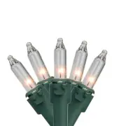 Northlight 4' x 6' Clear Net Style Tree Trunk Christmas Lights, Green Wire