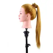 Synthetic Fiber Mannequin Head Hairdresser Training Head Cosmetology Doll He MGR