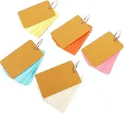 CAXUSD 5 DIY Blank Flashcards with Rings Loose Cards for School Office and Travel Practical Stationery for Notes Plans and Inspiration