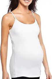 [Three Seasons Maternity] Women's Maternity Bra Cami, White, Small