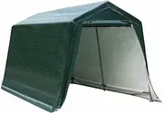 Costway Patio Storage Shelter, 2.5M x 4.2M Carport Shed w/All-Steel Metal Frame, Heavy Duty Enclosed Car Canopy w/Waterproof Ripstop Cover, Outdoor Garage Tent with Sidewalls