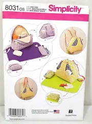 Simplicity Pattern 8031 2 Styles Convertible Diaper Bag Changing Pad